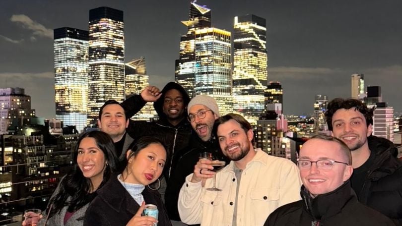 arinze with team at night